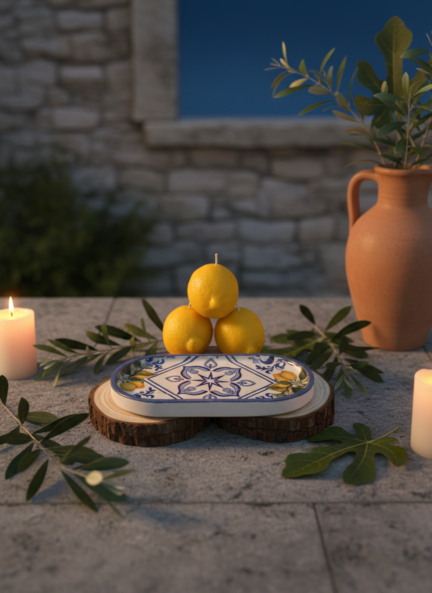 Citrus Di Capri Sculptural Candle | Fruits of the Sun Collection