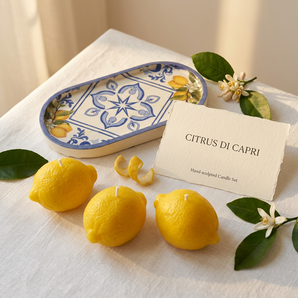 Citrus Di Capri Sculptural Candle | Fruits of the Sun Collection