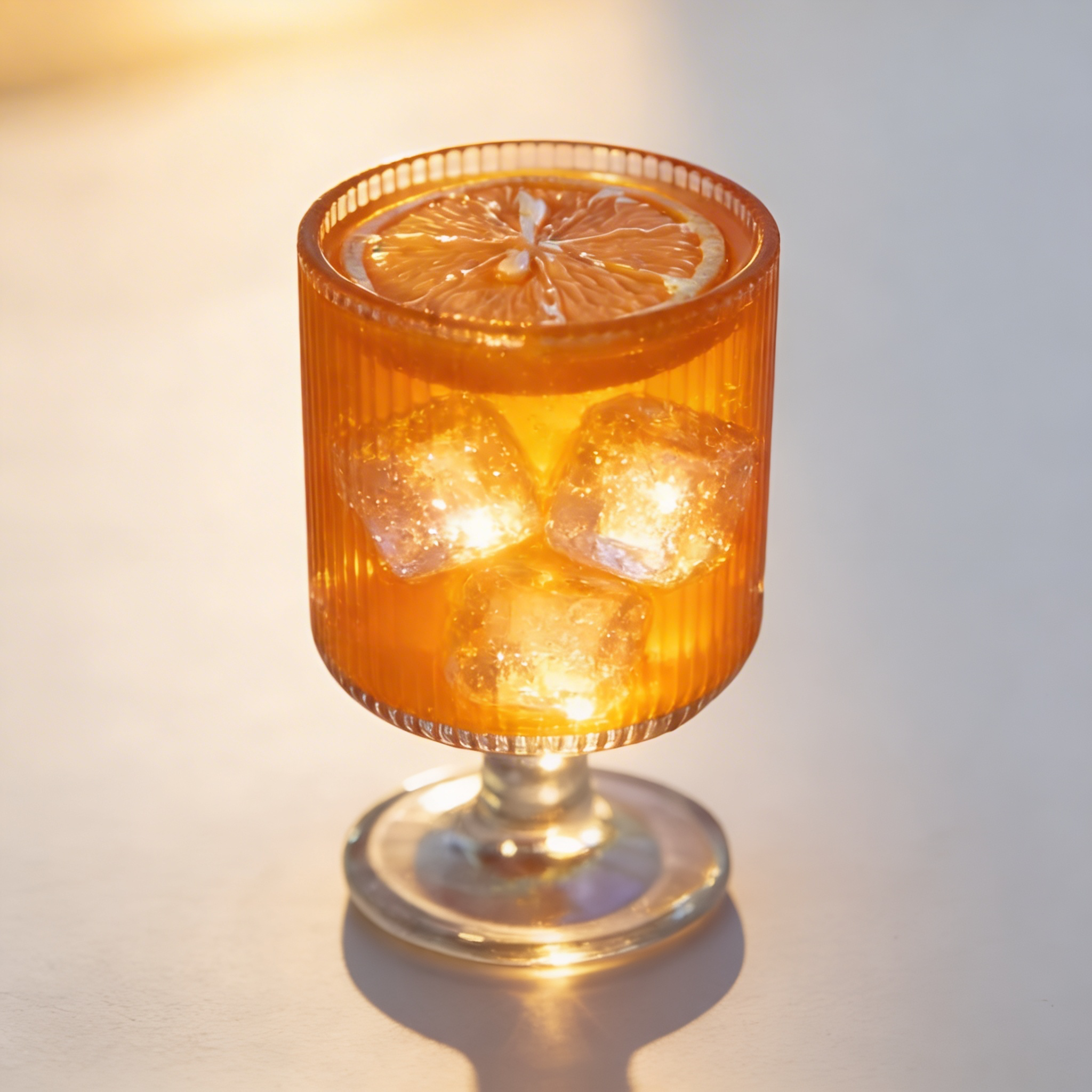 Aperol Spritz Gel Candle | Citrus Cocktail Candle | Handcrafted Summer Candle by FROSTandFLAME
