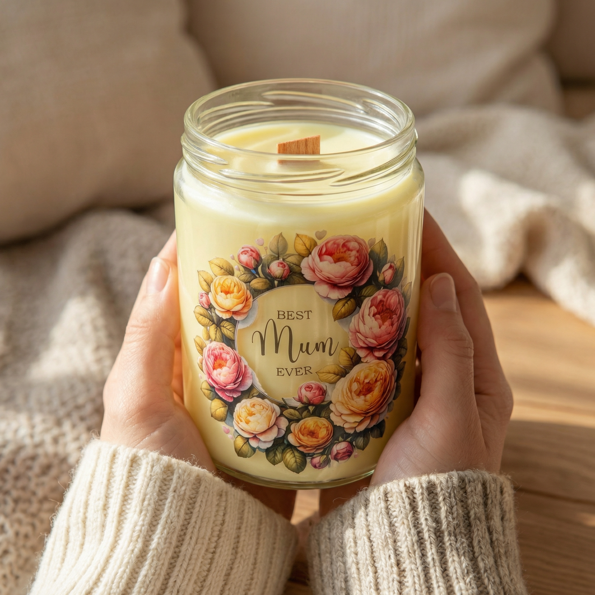 Mother’s Day Candle – Lemon Rosemary & Black Pepper – Handmade Soy Wax Gift for Mum (UK Small Business)