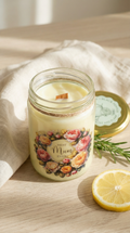 Mother’s Day Candle – Lemon Rosemary & Black Pepper – Handmade Soy Wax Gift for Mum (UK Small Business)