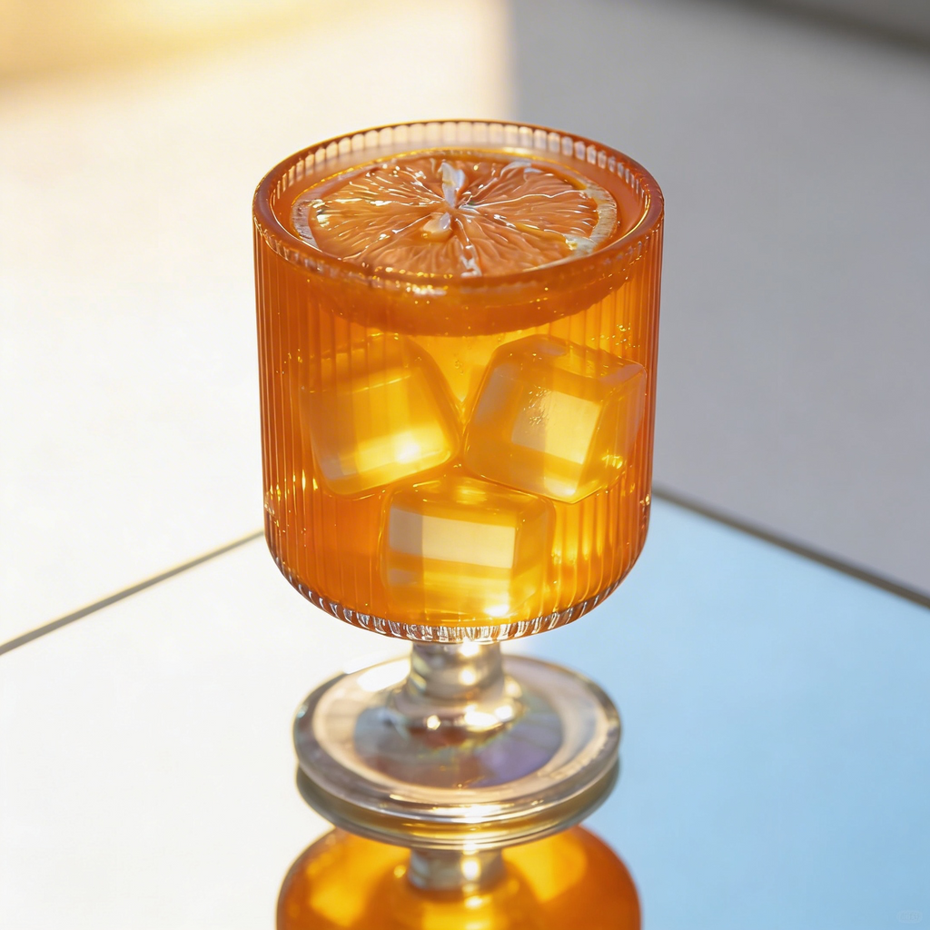 Aperol Spritz Gel Candle | Citrus Cocktail Candle | Handcrafted Summer Candle by FROSTandFLAME