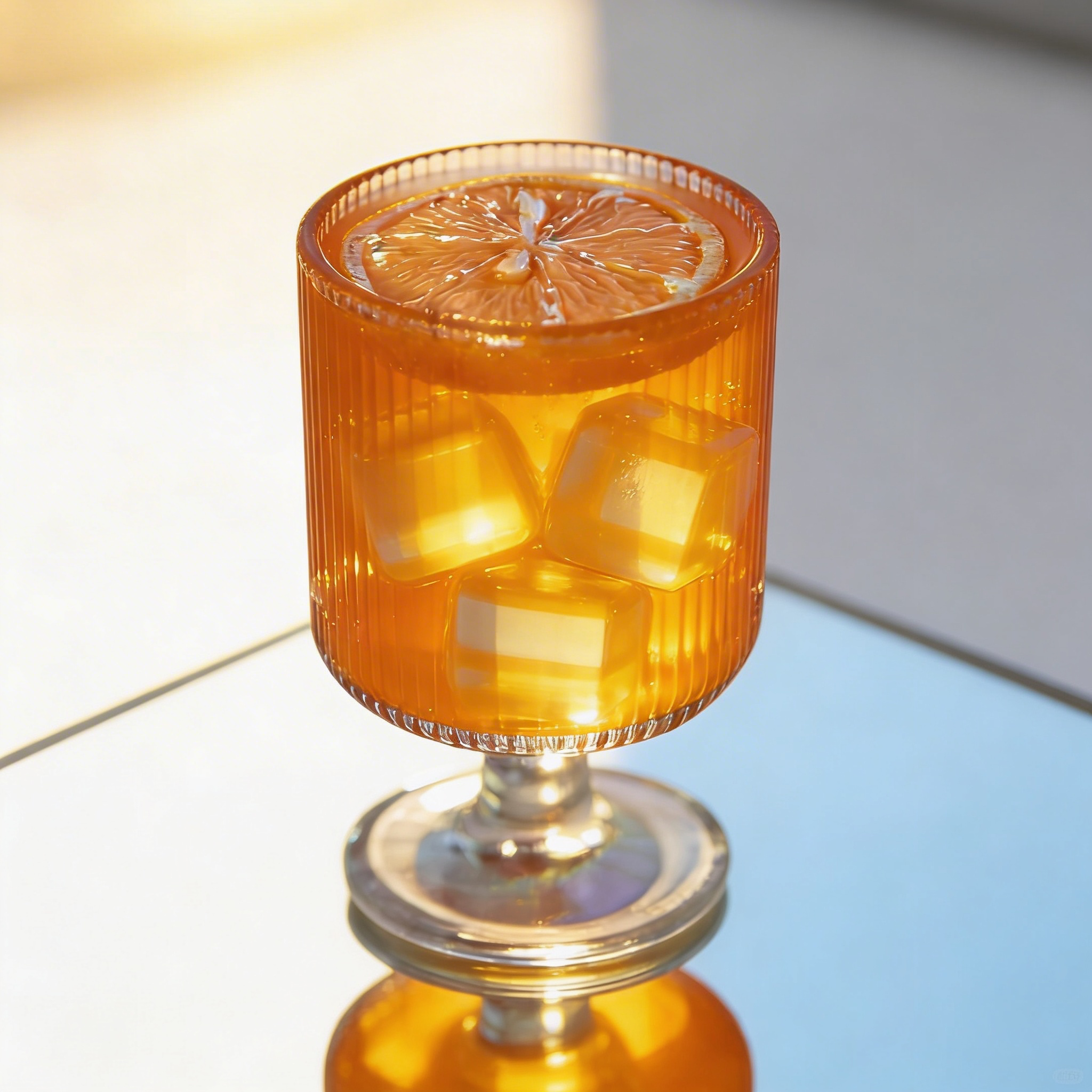 Aperol Spritz Gel Candle | Citrus Cocktail Candle | Handcrafted Summer Candle by FROSTandFLAME