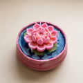 Lotus After The Rain — Sculptural Lotus Candle in Resincrete Bowl (Lotus • Petrichor • Vetiver)