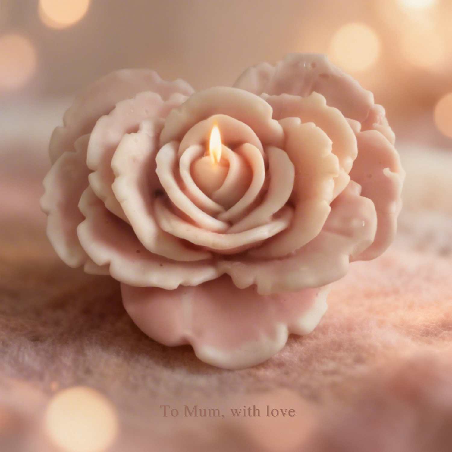 For Mum, With Love – Rose Candle