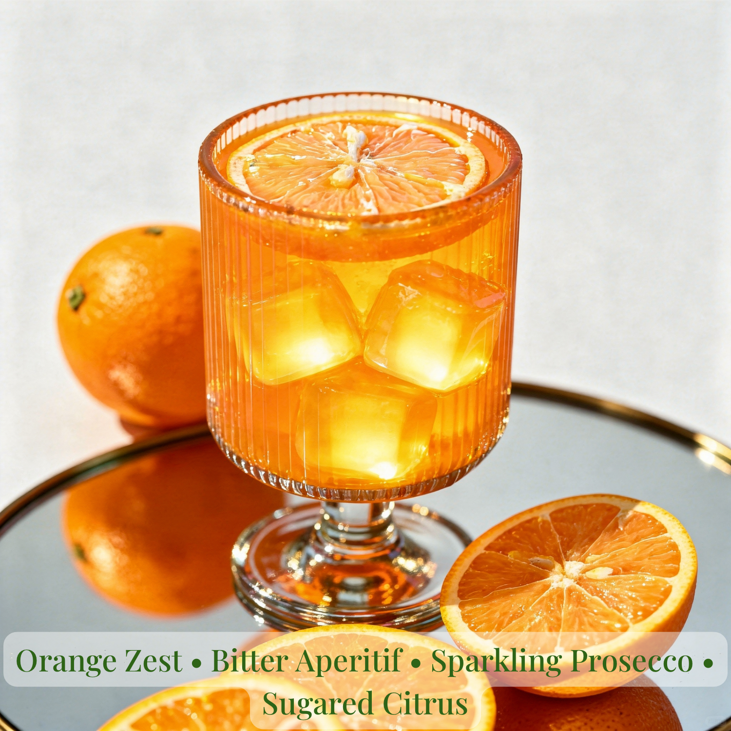 Aperol Spritz Gel Candle | Citrus Cocktail Candle | Handcrafted Summer Candle by FROSTandFLAME