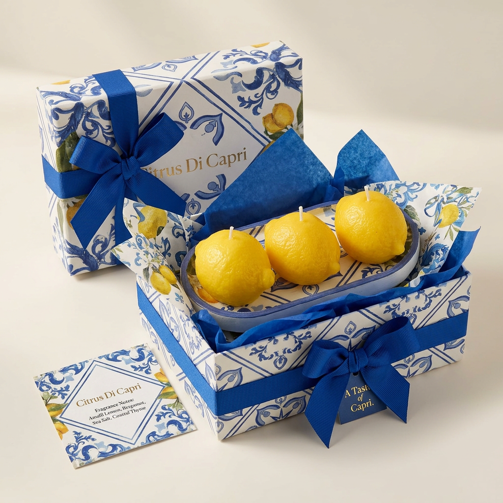 Citrus Di Capri Sculptural Candle | Fruits of the Sun Collection