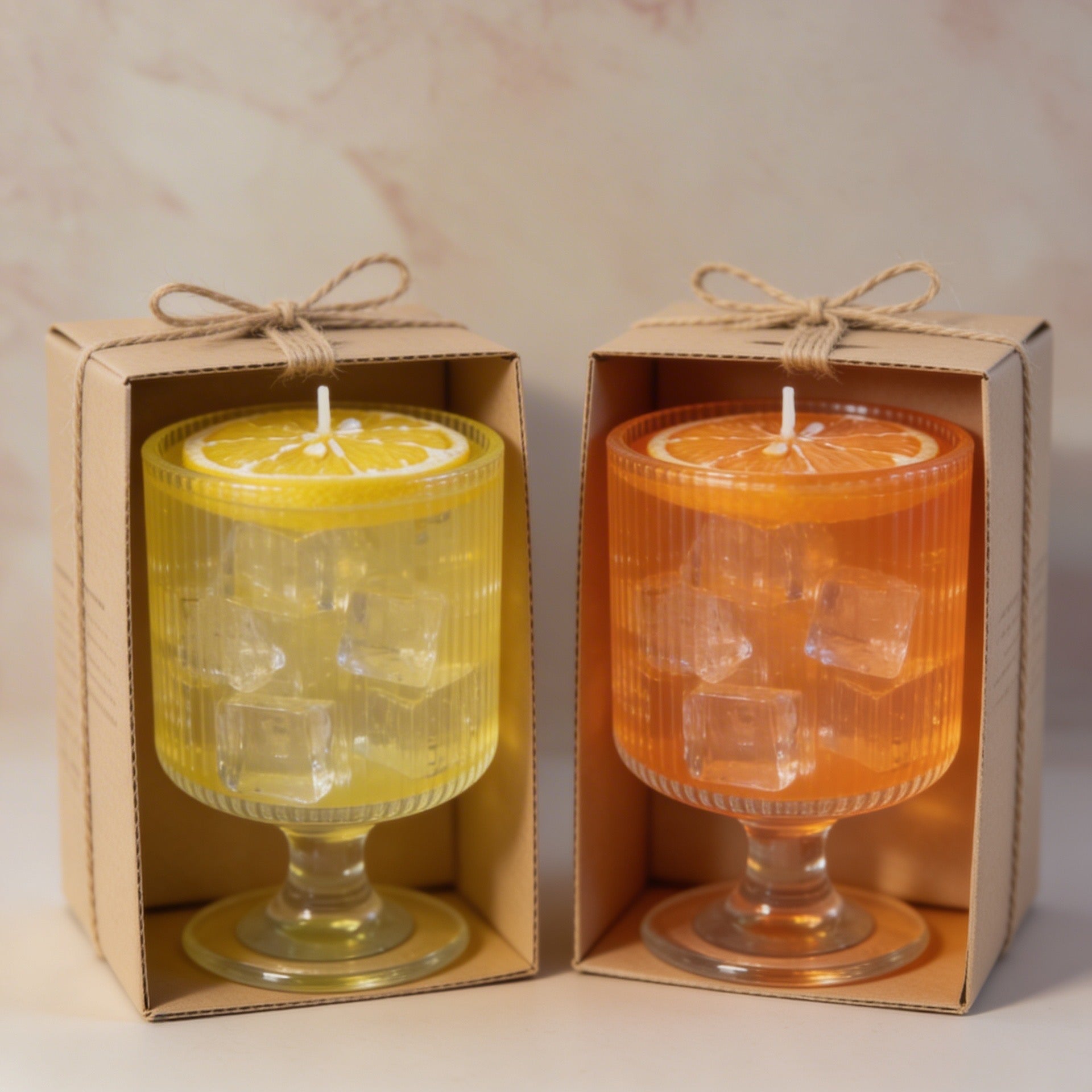 Aperol Spritz Gel Candle | Citrus Cocktail Candle | Handcrafted Summer Candle by FROSTandFLAME