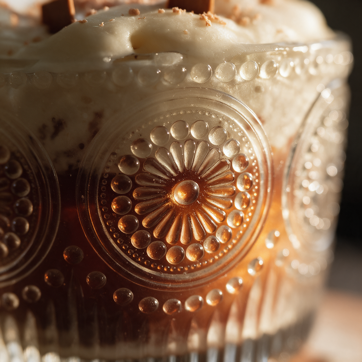 Pumpkin Spice Latte Soy Candle in Embossed Glass Mug