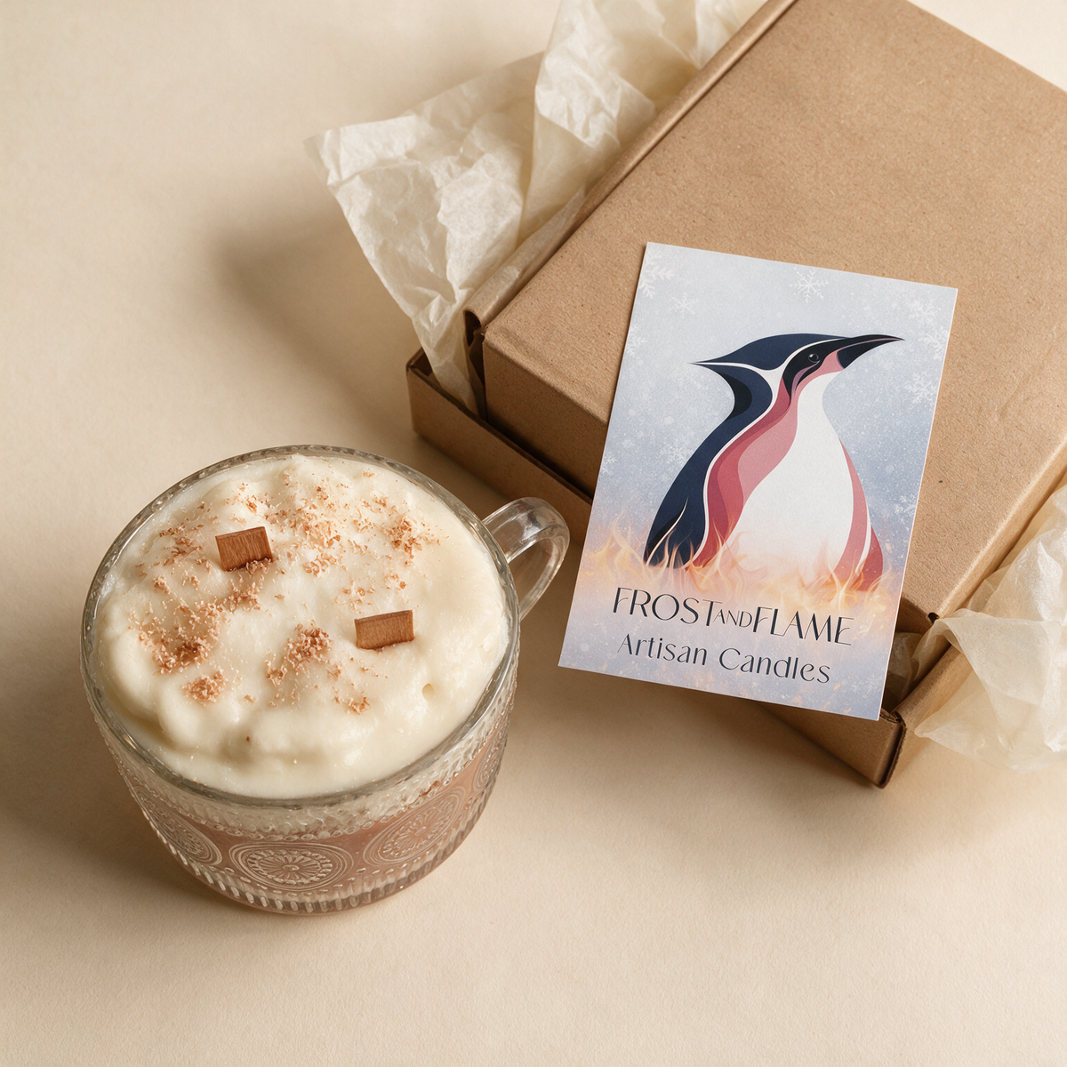 Pumpkin Spice Latte Soy Candle in Embossed Glass Mug