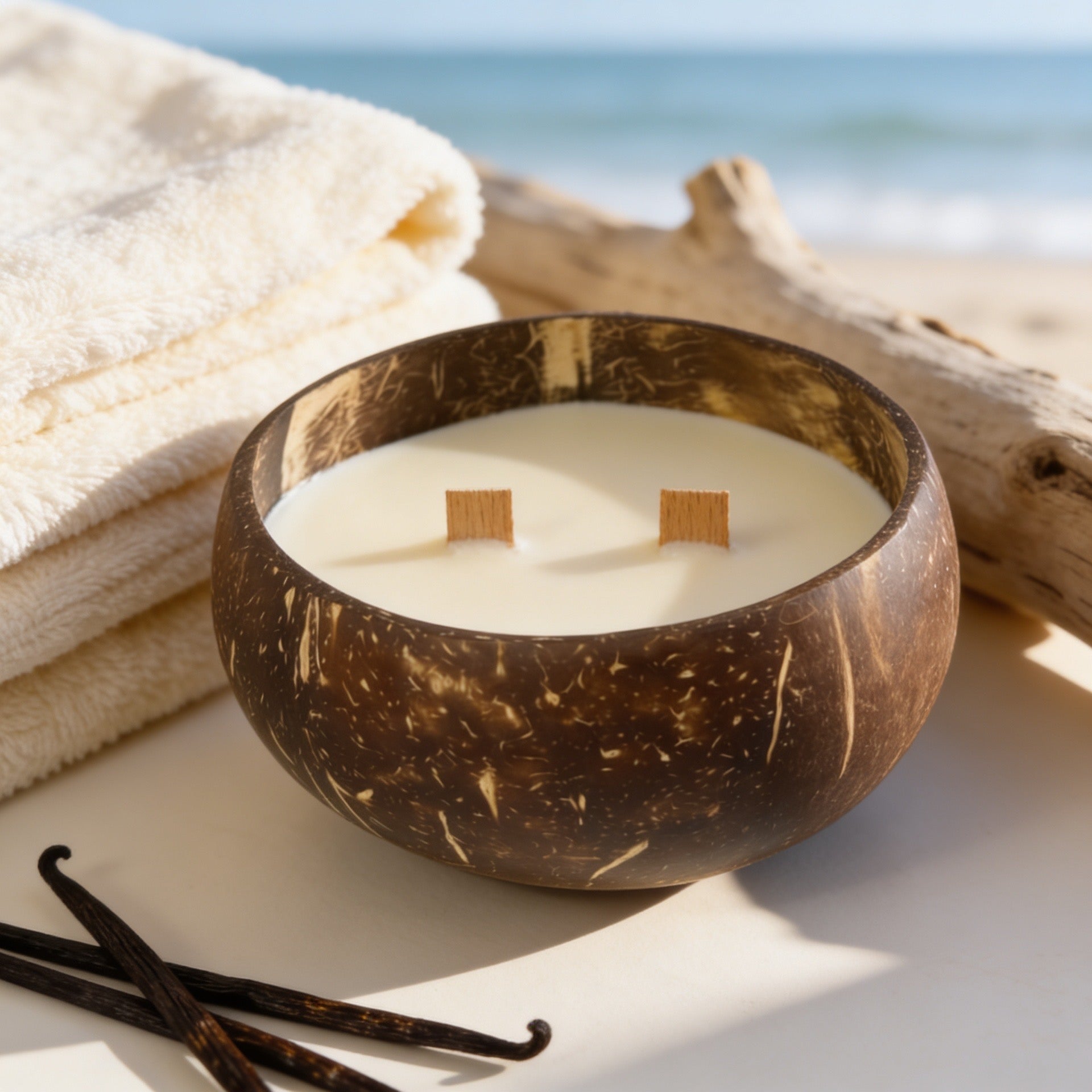Where The Sea Breathes - Coastal Coconut Shell Candle Collection