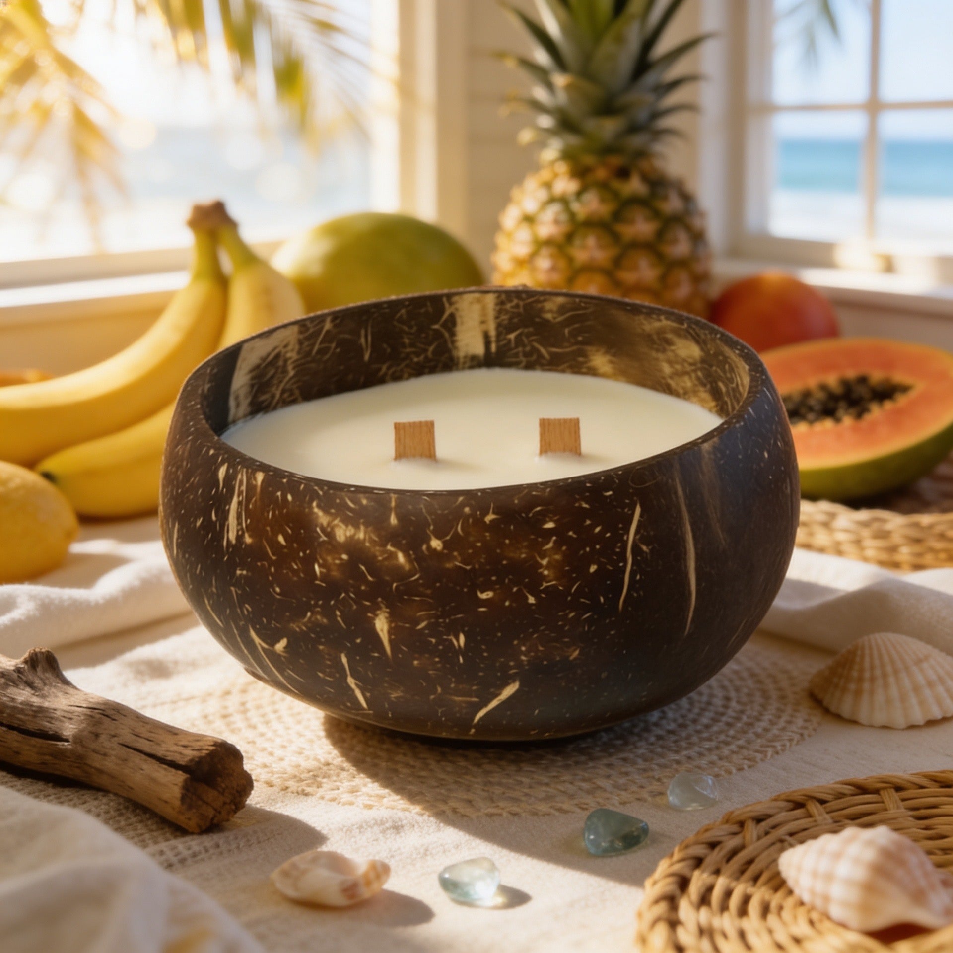 Where The Sea Breathes - Coastal Coconut Shell Candle Collection
