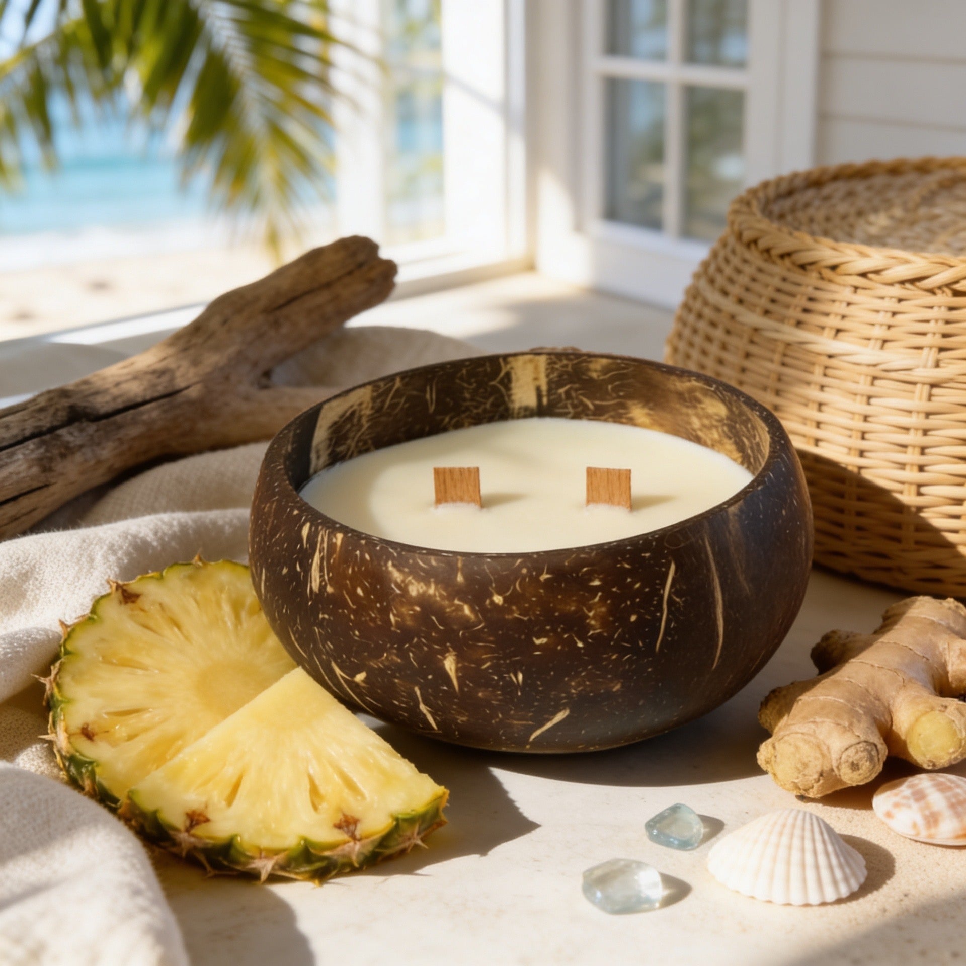 Where The Sea Breathes - Coastal Coconut Shell Candle Collection